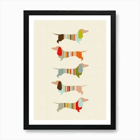 Sausage Dogs Print Art Print