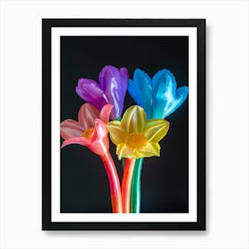 Bright Inflatable Flowers Daffodil 3 Art Print