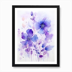 Watercolor Flowers 1 Art Print