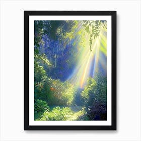 Wellington Botanic Garden, New Zealand Classic Monet Style Painting Art Print