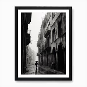Naples, Italy,  Black And White Analogue Photography  1 Art Print