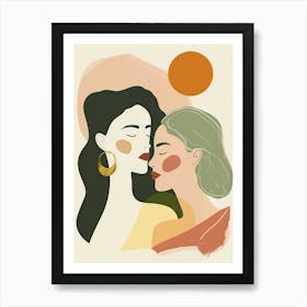 Two Women Kissing 10 Art Print