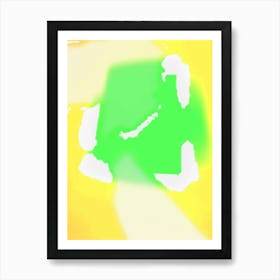 Yellow And Green Painting Art Print