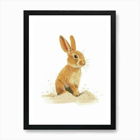 Mini Rex Rabbit Nursery Illustration 2 Art Print