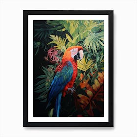 Classic Parrot Colorful Painting Bathroom Poster Art Print