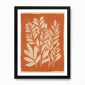 Minimal Abstract Art Plant 52 Art Print