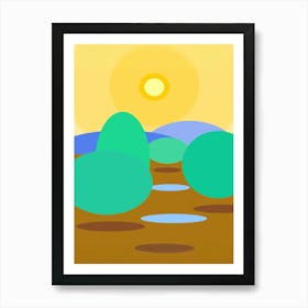 Landscape With Trees 1 Art Print