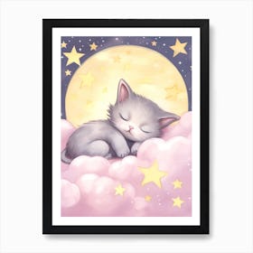 Sleeping Baby Kitten 2 Art Print