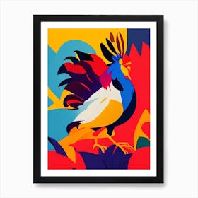 Rooster Pop Matisse Bird Art Print