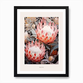 Flower Illustration Protea 9 Poster Art Print