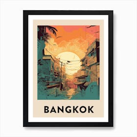 Bangkok 3 Vintage Travel Poster Art Print