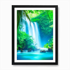 Waterfalls In A Jungle Waterscape Photography 2 Art Print