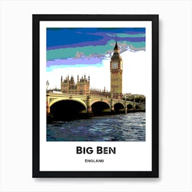 Big Ben, London, Landmark, Art, Wall Print Art Print