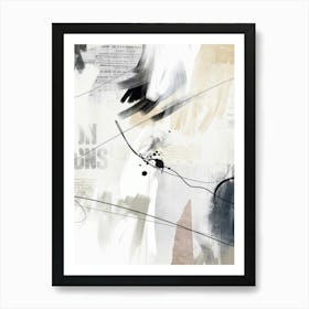 Modern Newspaper Abstract 2 Art Print