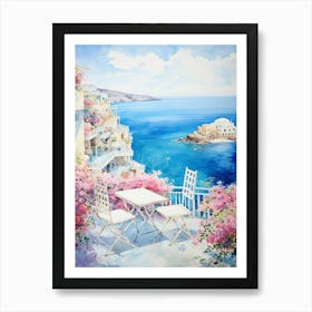 Rooftop Relaxation: Terrace View Art Decor Art Print