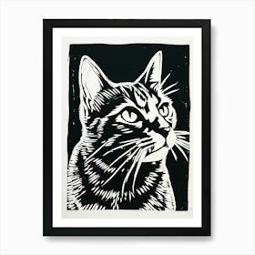 Bengal Linocut Blockprint 4 Art Print