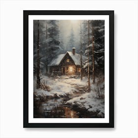 Cabin In The Woods Art Print