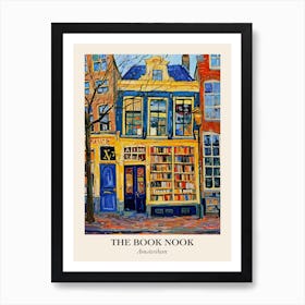 Amsterdam Book Nook Bookshop 3 Poster Art Print