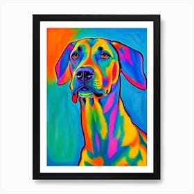 Doberman Pinscher Fauvist Style Dog Art Print