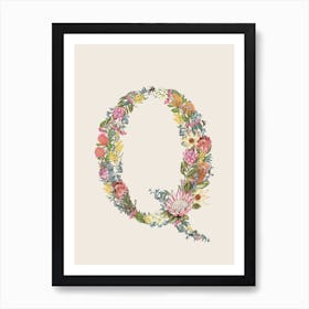 Q Oat Alphabet Letter Art Print