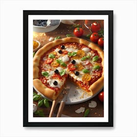 Pizza On A Plate Art Print