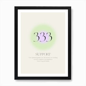 Angel Number 333 Support Art Print