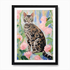 A Ocicat Cat Painting, Impressionist Painting 3 Art Print