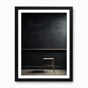 Blackboard Giving The Impression Of Vast Untouched Space Features An Appealing Smudged Texture Th 2 1 Art Print