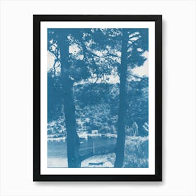 View between the trees holding hands Art Print