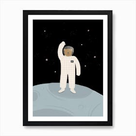 Bear On The Moon Art Print