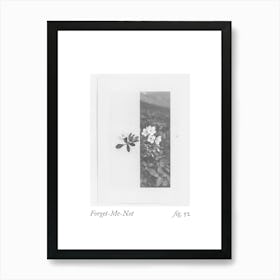 Forget Me Not Botanical Collage 2 Art Print