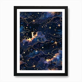 Starry Night Wallpaper 1 Art Print