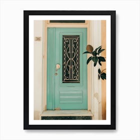 Green Door Number 36 Art Print