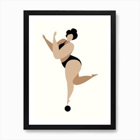 Dancing Queen Black Art Print