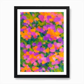 Forest Pansy Redbud tree Abstract Block Colour Art Print