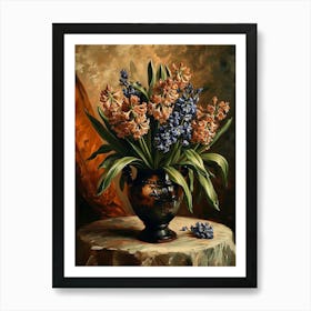 Baroque Floral Still Life Hyacinth 2 Art Print