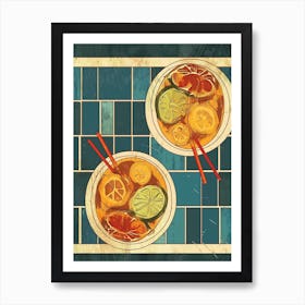 Aerial View Cocktail Illustration Art Print