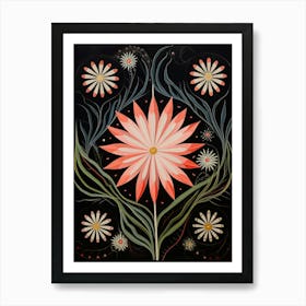 Edelweiss 1 Hilma Af Klint Inspired Flower Illustration Art Print