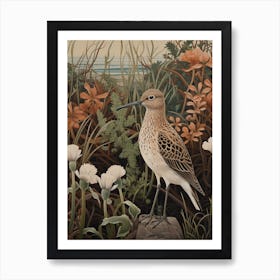 Dark And Moody Botanical Dunlin 1 Art Print