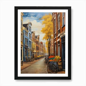 6.Streets of Amsterdam, Van Gogh, frescoes. Art Print