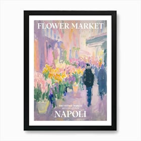 Vintage Flower Market Painting Napoli 5 Art Print