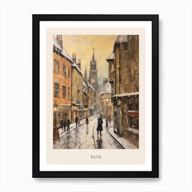 Vintage Winter Painting Poster Bath United Kingdom 2 Art Print