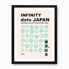 Dots Infinity Yayoi Inspired Green Dots Art Print