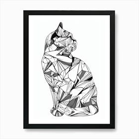 Geometric Cat 1 Art Print