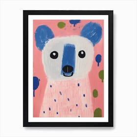 Playful Illustration Of Koala For Kids Room 2 Art Print