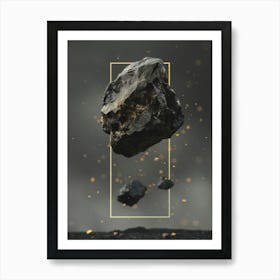 Black Rock Golden Rectangle Art Print