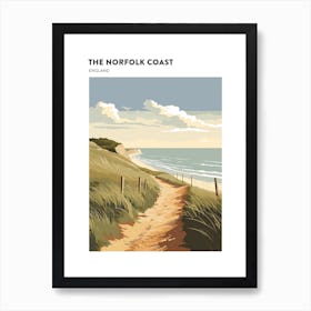 The Norfolk Coast Path England 4 Hiking Trail Landscape Poster Art Print