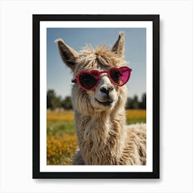 Llama In Sunglasses 4 Art Print