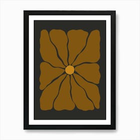 Autumn Flower 01 - Cinnamon Art Print