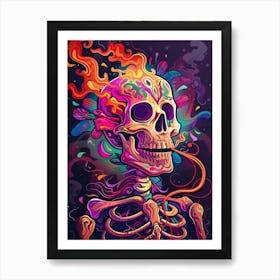 Day Of The Dead Skeleton Art Print